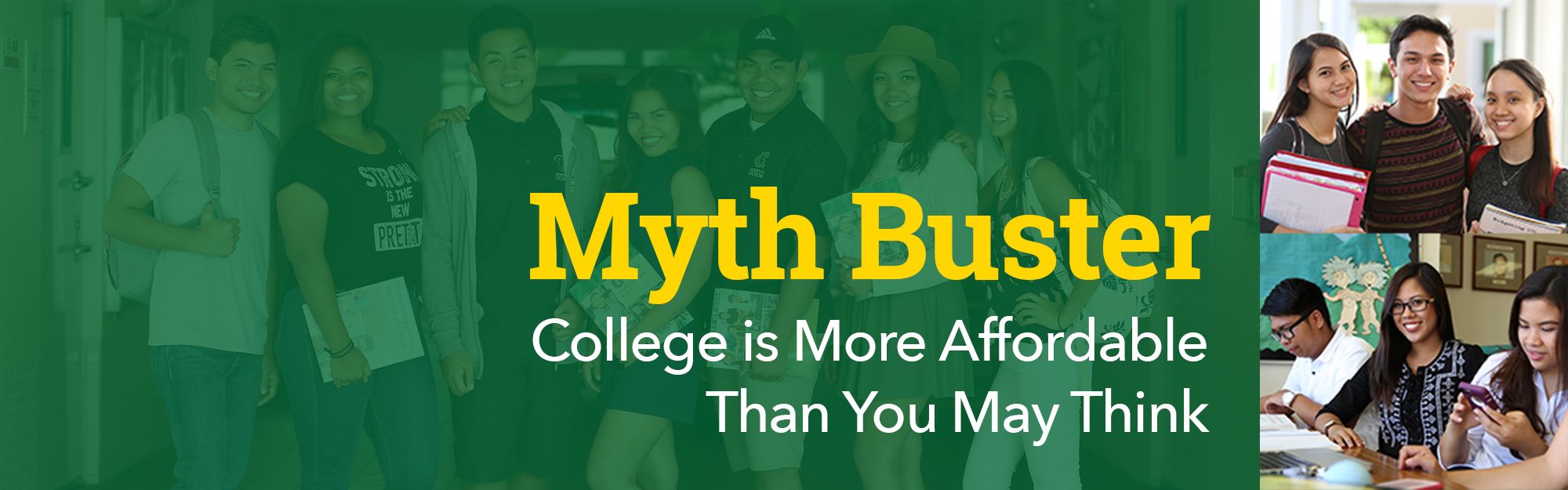 Myth buster: college is more affordable than you think Click to read more